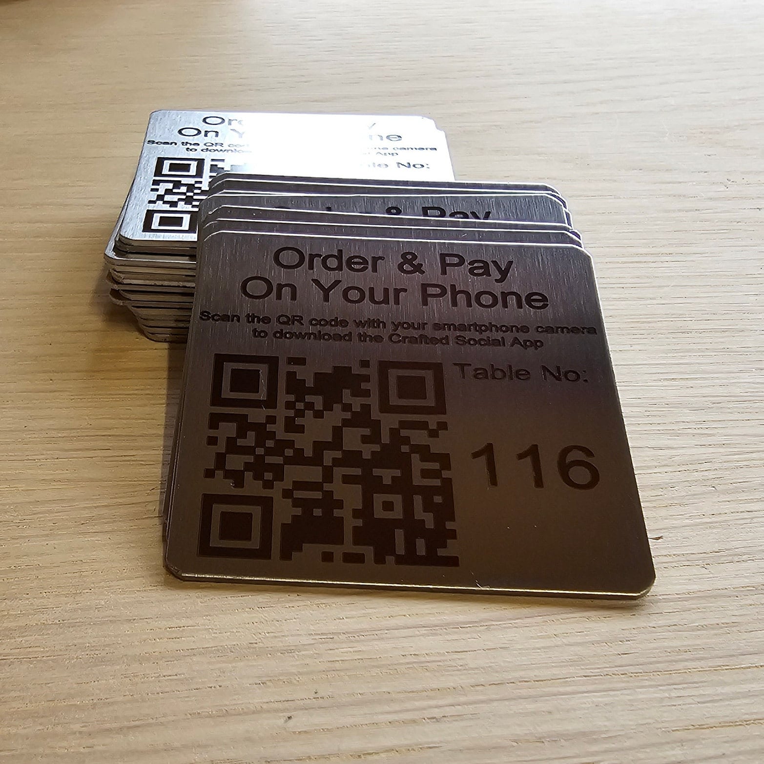 Laser Engraved QR Code Stainless Steel Tag: Scan to Order (50mm) - Etsy