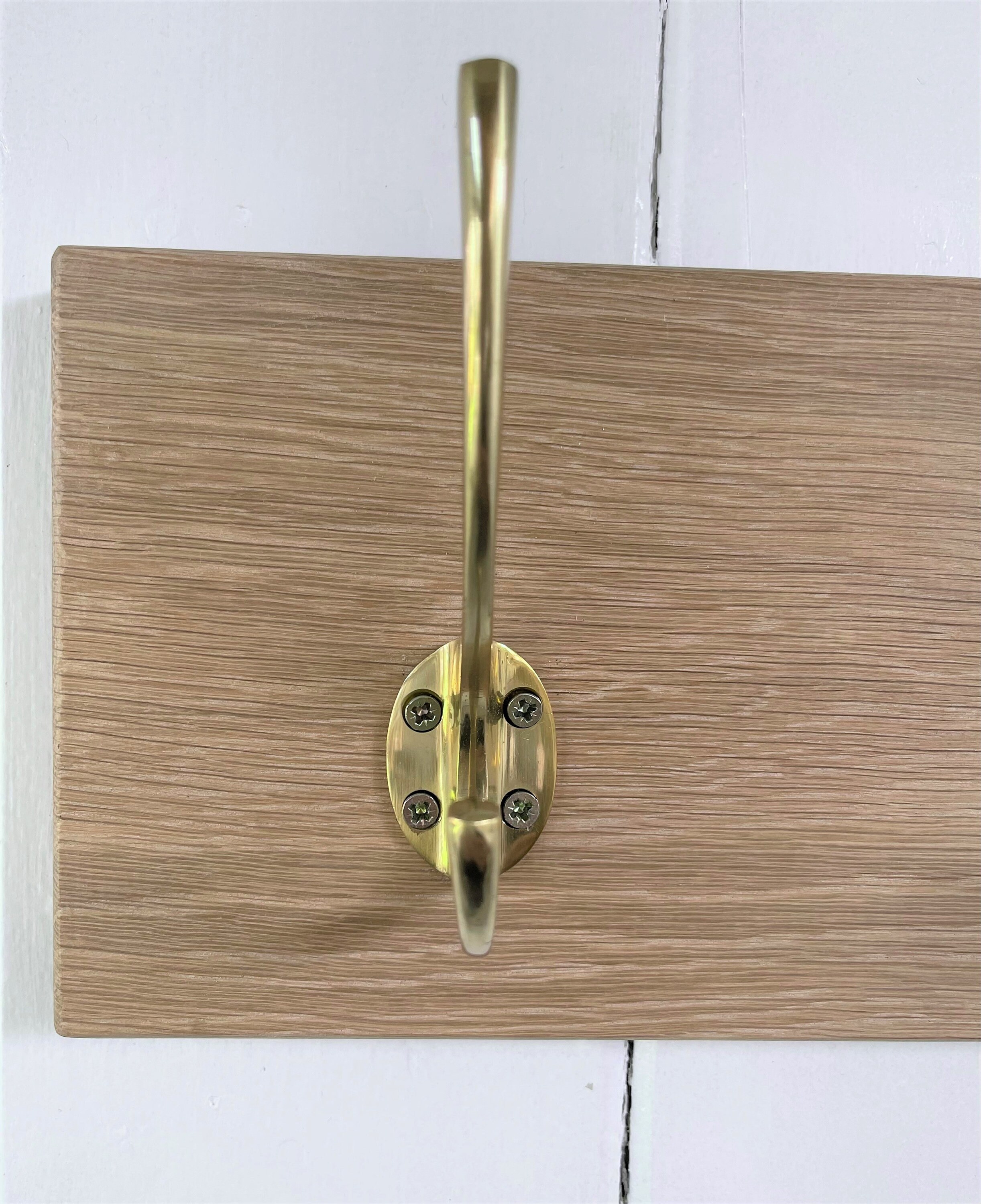木製ラック・ウッドラック Wooden Brass Hanger Rack part 1 Vintage Style Wooden Oak Coat Rack Modern Brass Hooks - Etsy