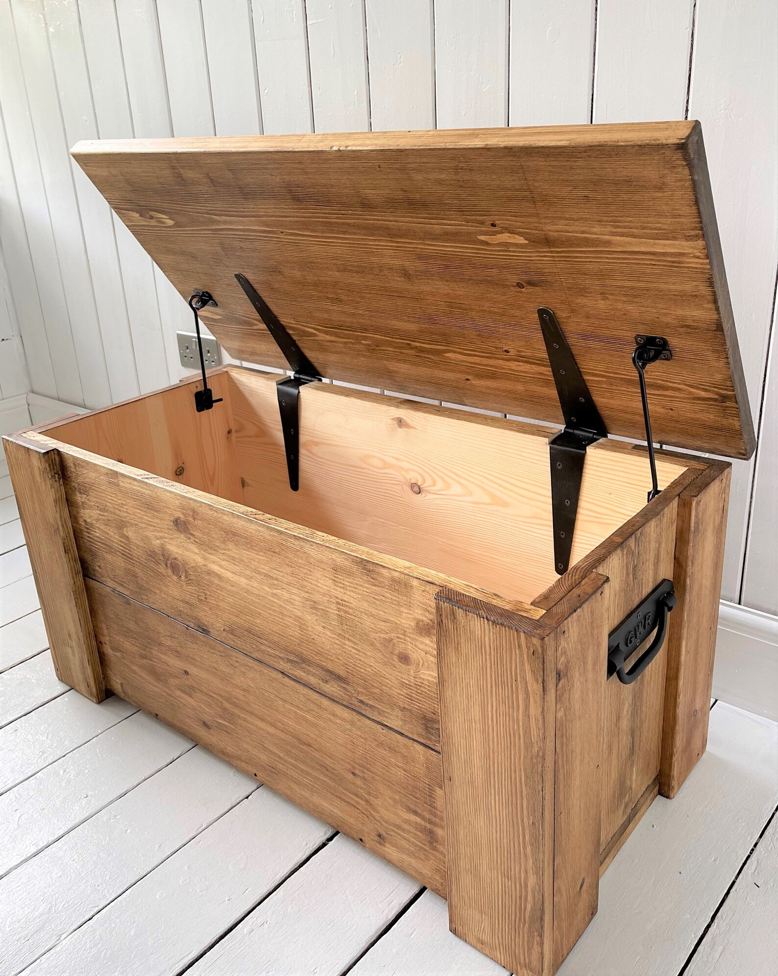 Blanket Box Solid Pine Wooden Trunk Table basse Storage Box Etsy