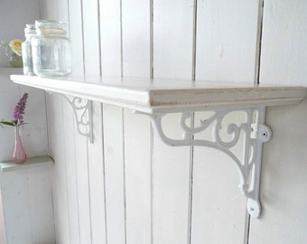 Vintage Style Shelf Solid Pine Country Home Single - Shabby Chic ( French Style)