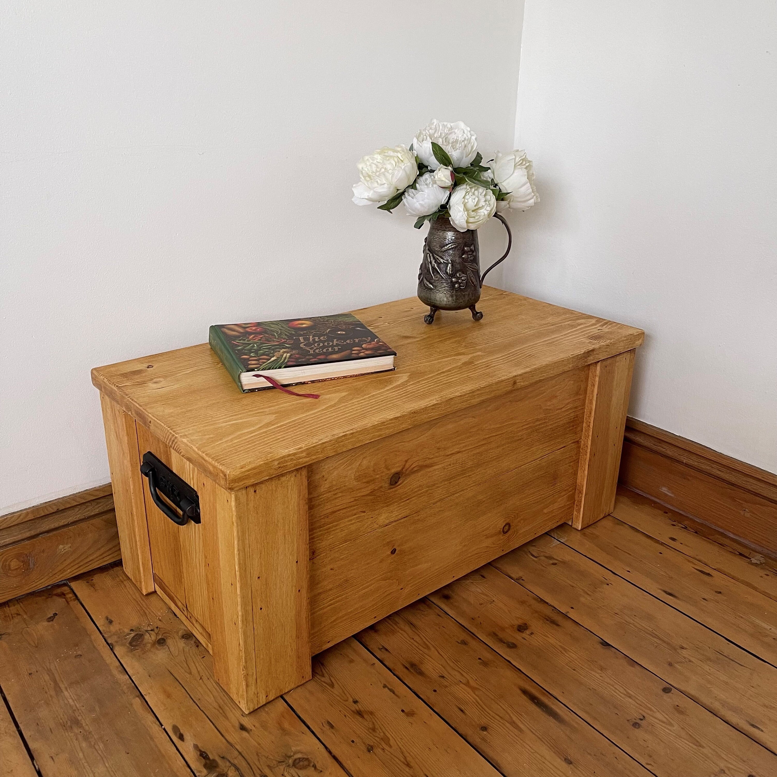 Blanket Box Chest Wooden Trunk Coffee Table Storage Box Handmade Etsy
