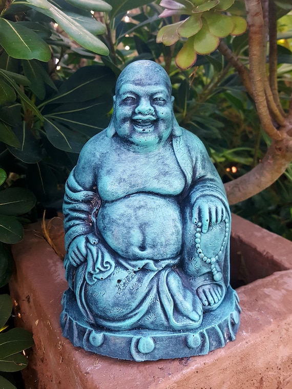 Buddha Happy Statue 7 Inches Tall 100 Solid - Hotei Buddha Garden Statue Buddha Happy Statue 7 Inches Tall 100 Solid - Hotei Buddha Garden Statue