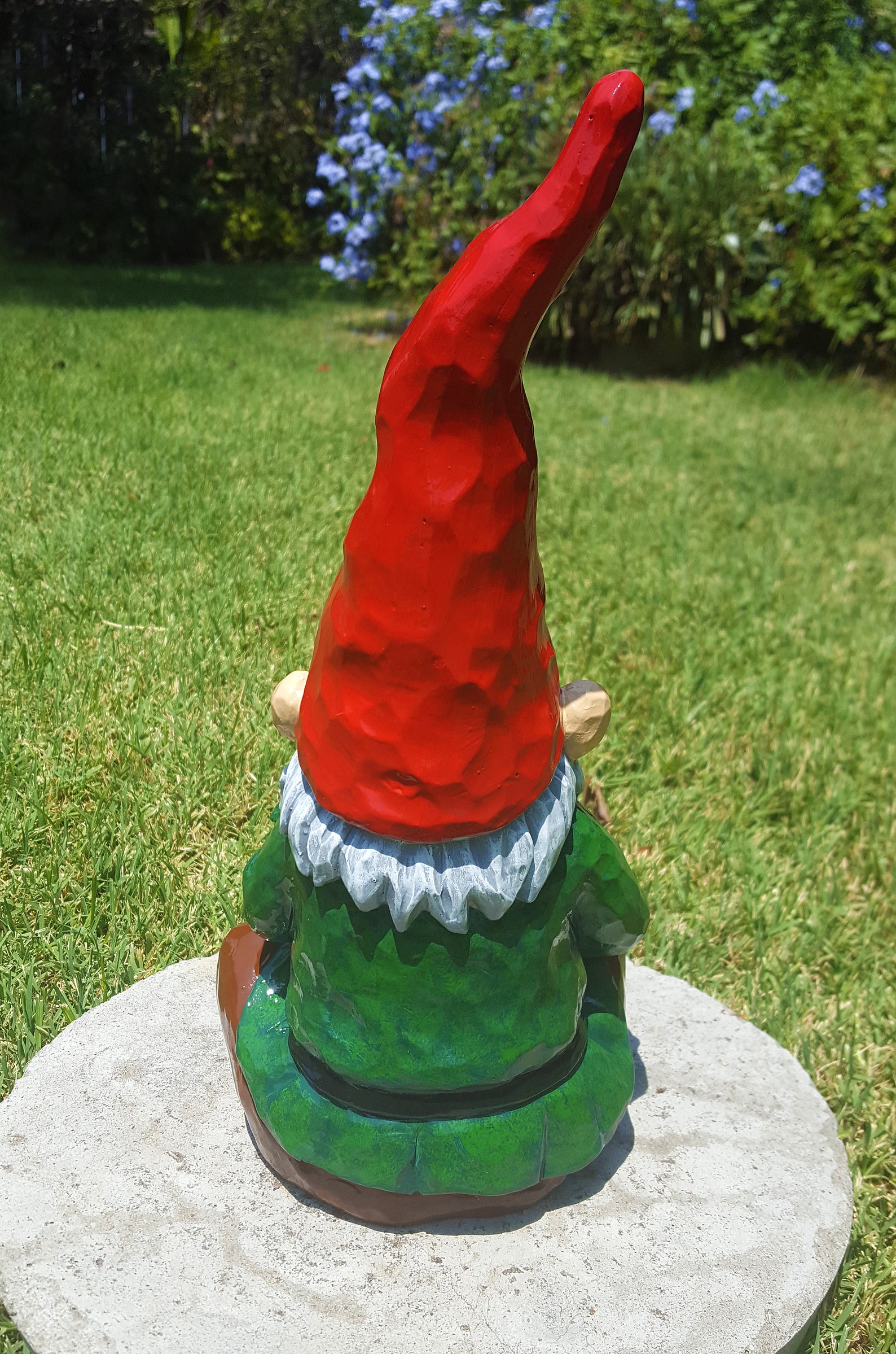 LARGE 12 Gnome Garden Gnome 100 Solid Cement Garden Etsy