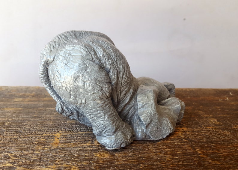Concrete Elephant 3 Inches Tall Solid Cement Trunk up Etsy