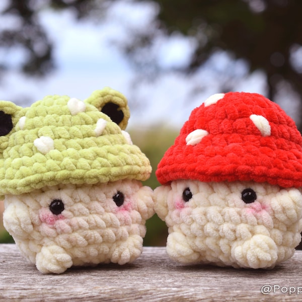 Crochet Mushroom Plush - Handmade Plushie - Amigurumi - Mushroom Gifts - Stress Ball - Worry Pet - Anxiety Pal - Stuffed Plant - Desk Buddy