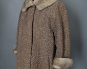 Schiaparelli Blonde Mink and Persian Lamb Vintage Coat