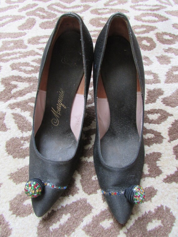 Glamour Goth 1950s Rhinestone Heels