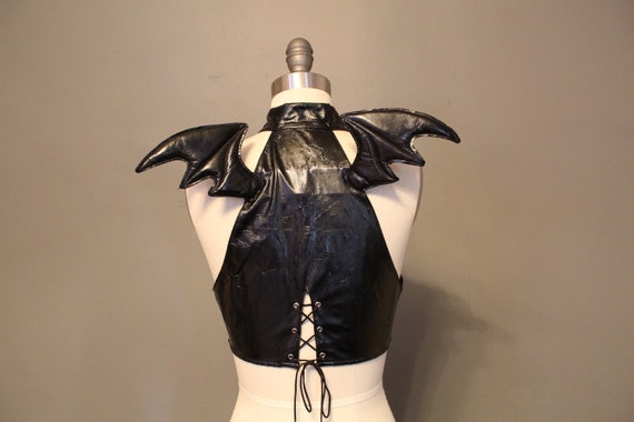 1990s Clubwear Bat Wings Corset Top