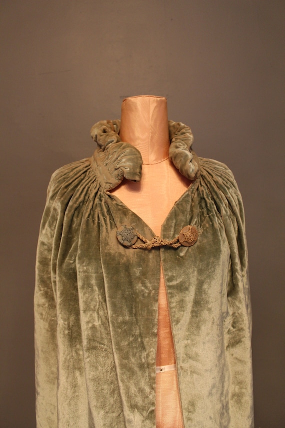 1920s Antique Velvet Reversable Opera Cape