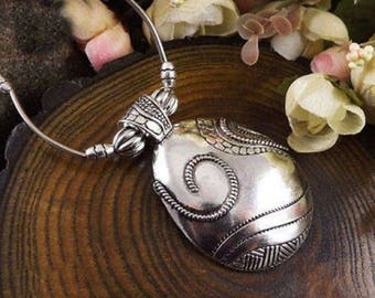 Tibetan Silver Dome Necklace