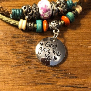Leather Bracelet with Beads