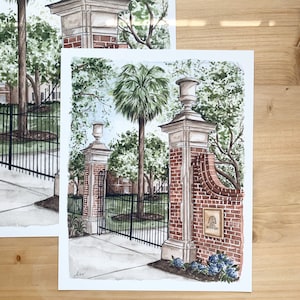 The Horseshoe | University of South Carolina Watercolor Print | 8 x 10