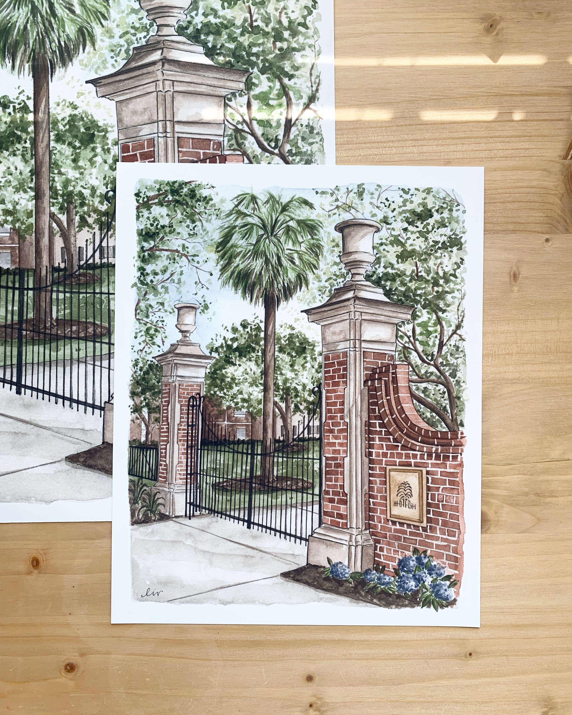 The Horseshoe | University of South Carolina Watercolor Print | 8 x 10