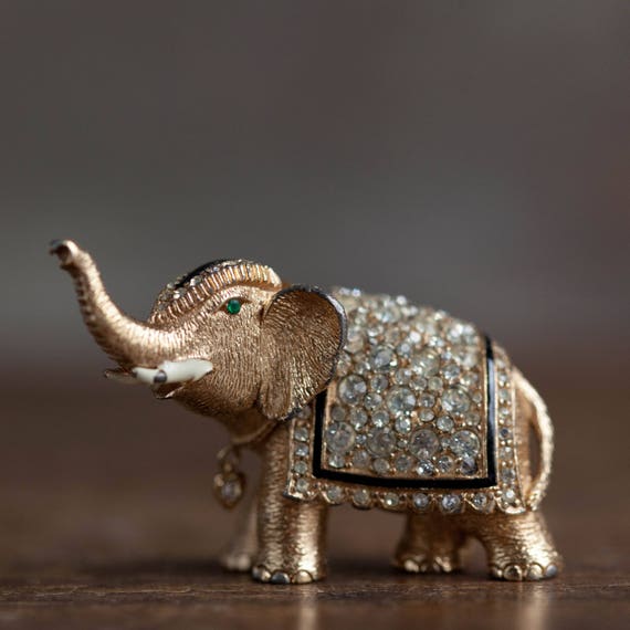 Vintage Ciner Elephant Brooch, Vintage Ciner Figur