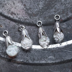Vintage Floating Opal Pendant, Vintage Opal Necklace, Floating Opal Necklace, Glass Bottle Opal Necklace, Sterling Floating Opal image 8