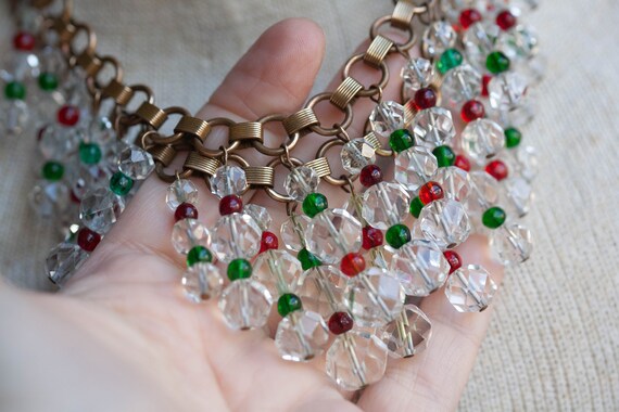 1940's Unsigned Miriam Haskell Bib Necklace, 1940… - image 4