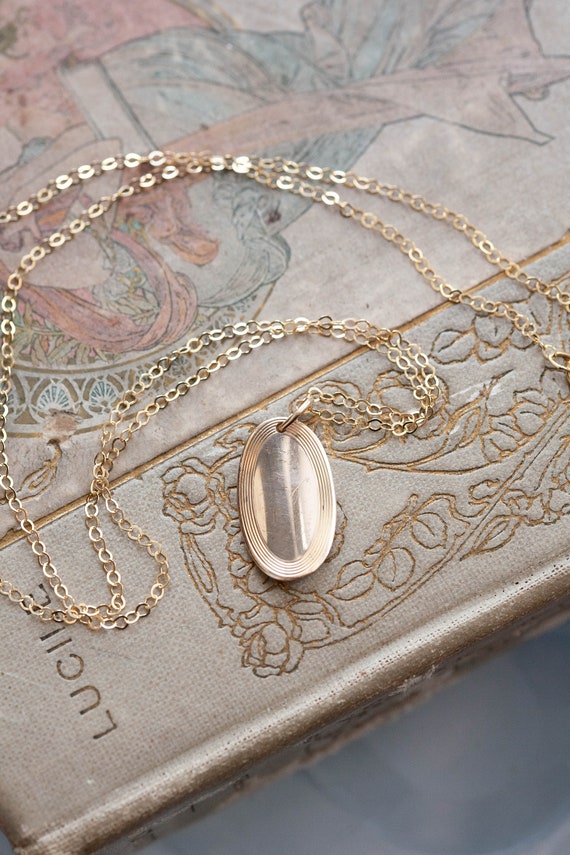 Victorian Gold-Filled Oval Plaque Charm, Antique G