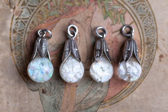Vintage floating shop opal earrings