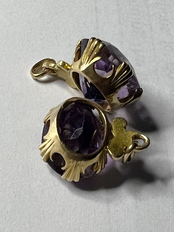 1800s 14k Amethyst Charm, Victorian 14k Charm, An… - image 6