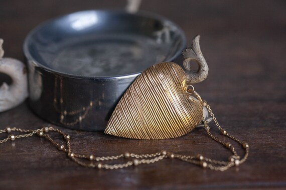 Vintage Gold / Sterling Heart Necklace, Vintage P… - image 4