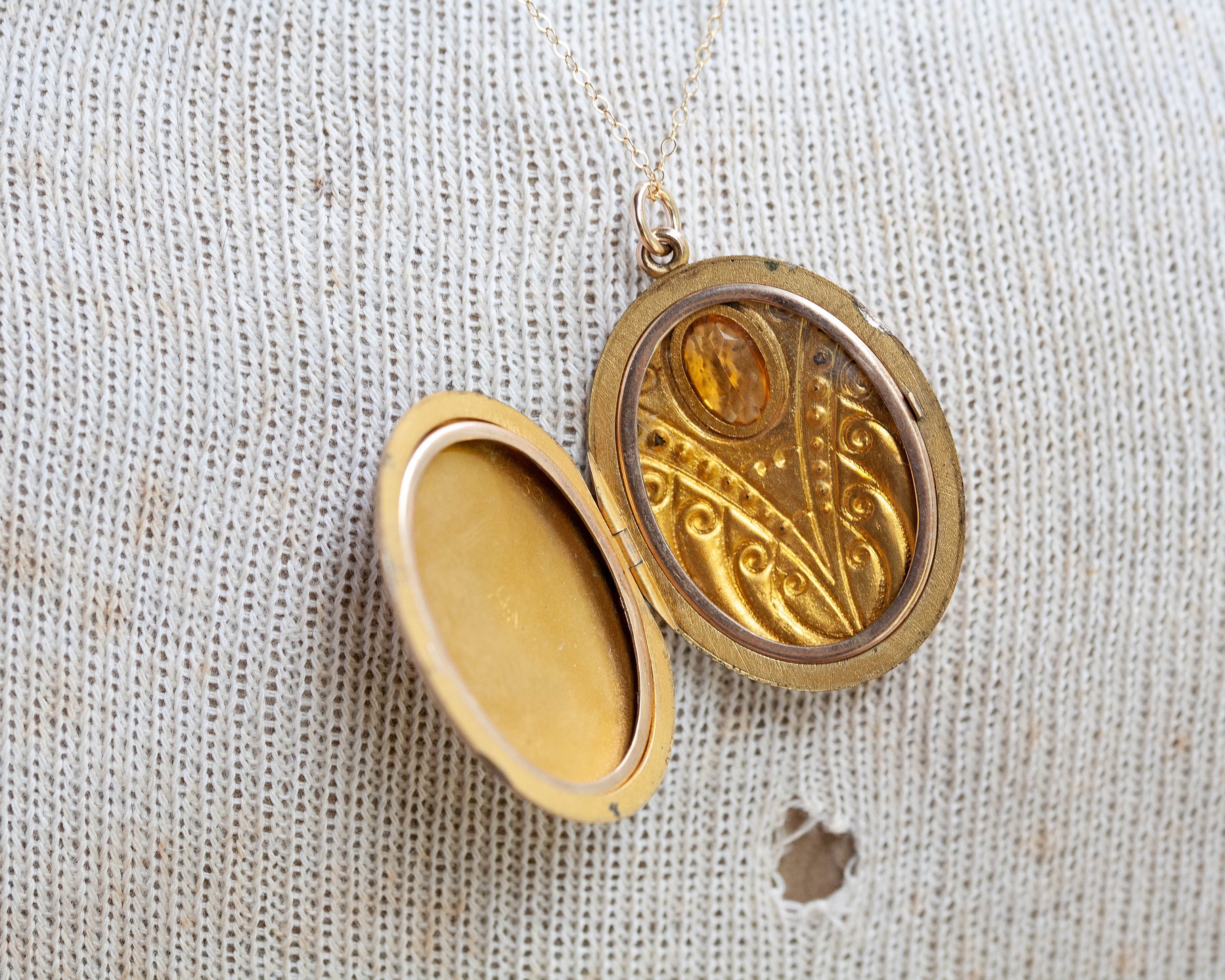 Large Antique Gold Filled Paste Locket Victorian Amber Paste | Etsy