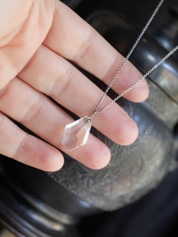 Antique Crystal Charm, Art Deco Crystal Pendant, … - image 3