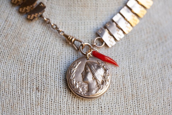 Victorian Lady Laurel Wreath Pendant, Victorian G… - image 7