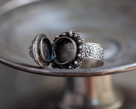 Antique Chinese Export Silver Ring, Deco Era Chin… - image 6