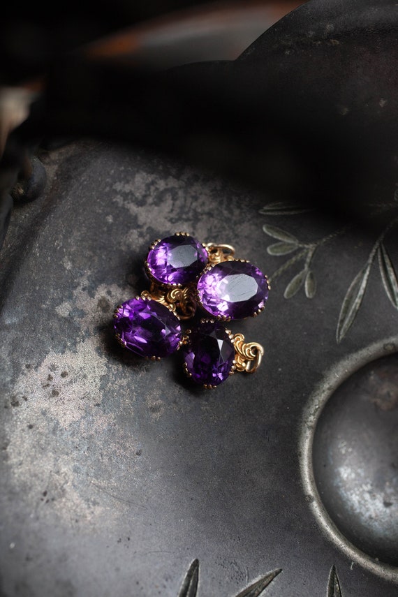 1800s 14k Amethyst Charm, Victorian 14k Charm, An… - image 3