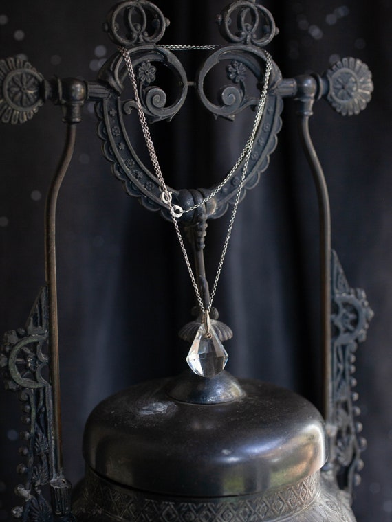Antique Crystal Charm, Art Deco Crystal Pendant, … - image 2