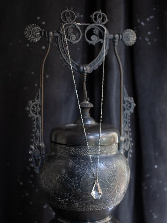 Antique Crystal Charm, Art Deco Crystal Pendant, … - image 2