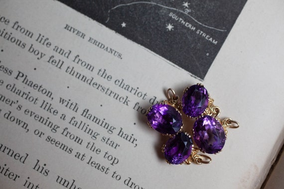 1800s 14k Amethyst Charm, Victorian 14k Charm, An… - image 5