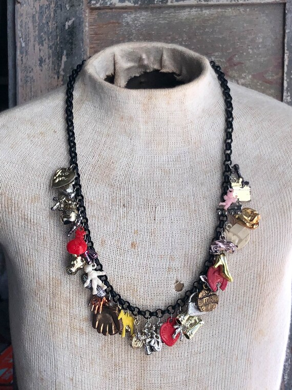 Antique & Vintage Cracker Jack Charm Necklace, Ant