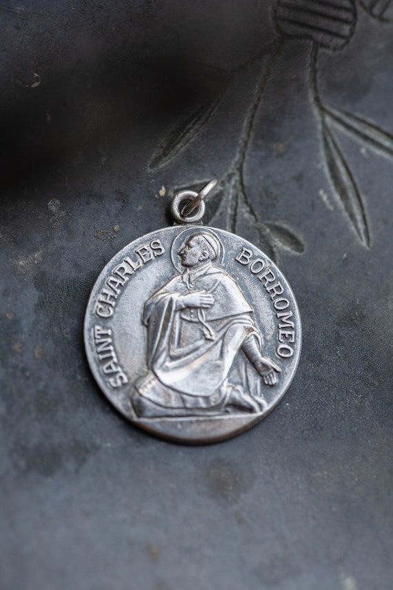 Vintage Sterling Catholic Medals, St. Christopher… - image 4