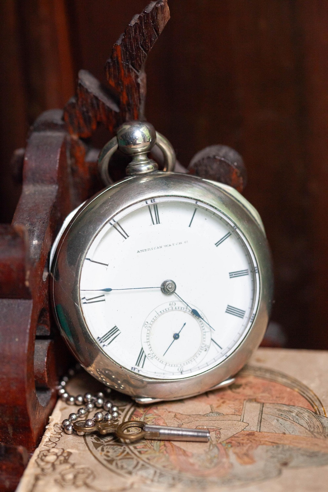 Antique 1870 Waltham American Watch Co Pocket Watch, PS Bartlett