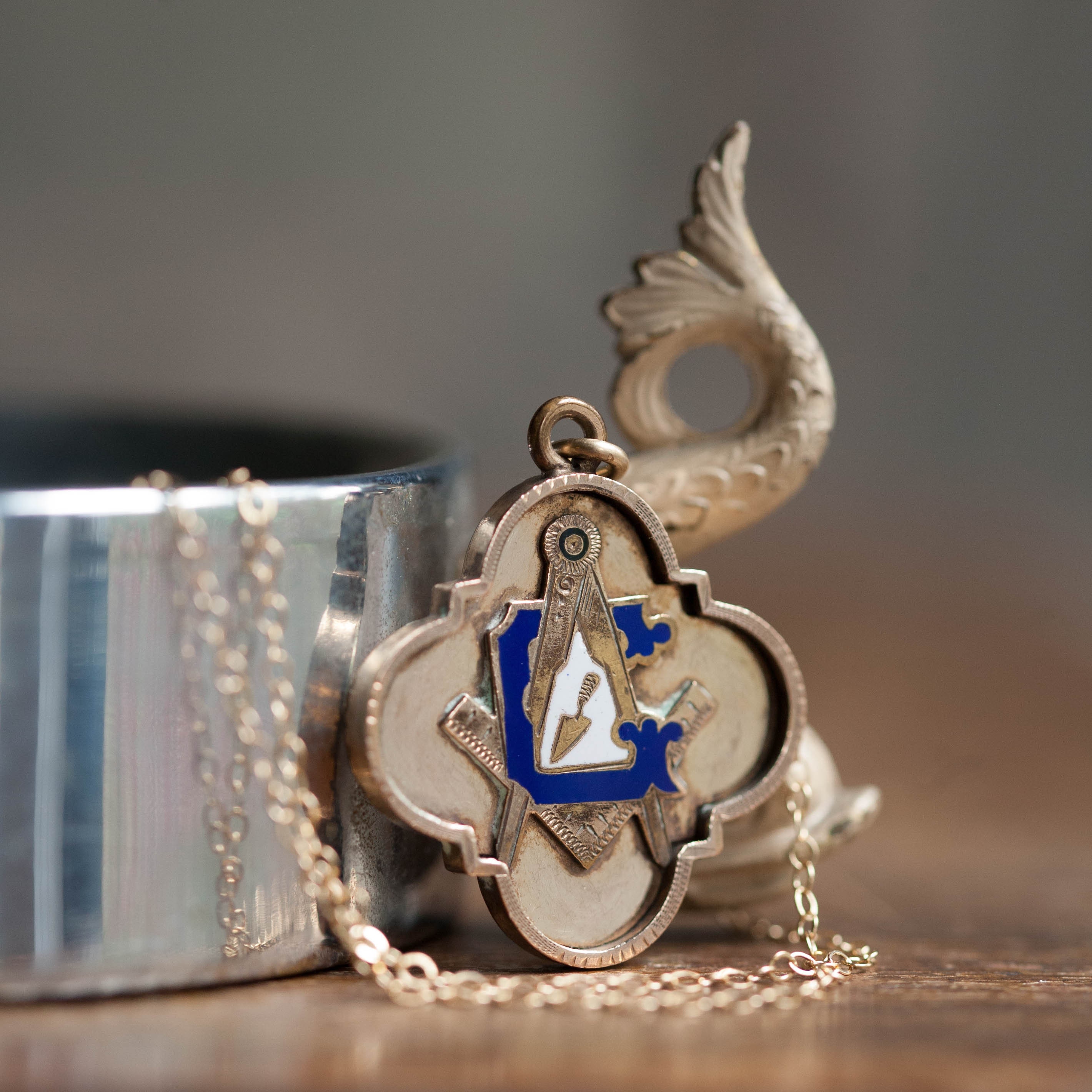 Antique Masonic Charm Freemason 50