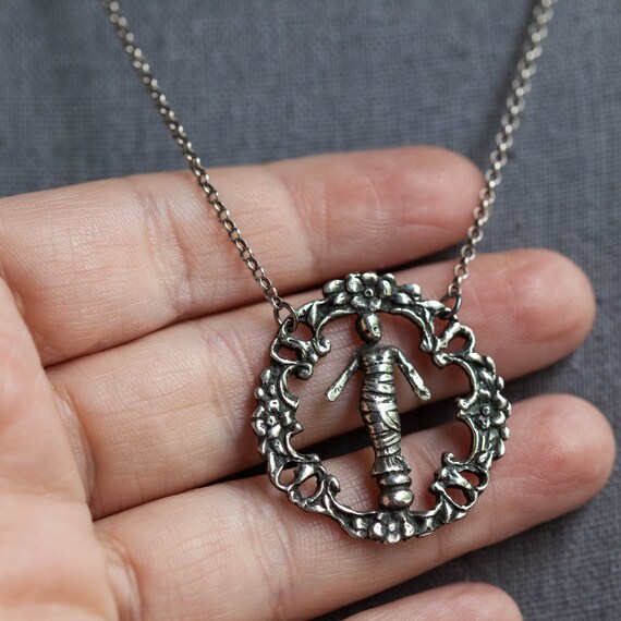 Incredible Antique Sterling Woman Necklace, Antiqu