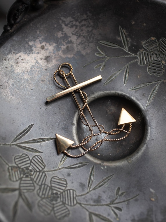 Antique Anchor Pendant, Antique Sterling Anchor, Sterling Gilt Anchor Pendant, Vintage Rockabilly Anchor Pendant, Large Anchor Pendant