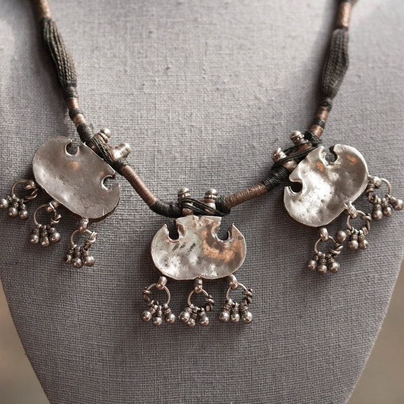 Antique Rajasthani Bell Amulet Necklace Antique Sterling Etsy