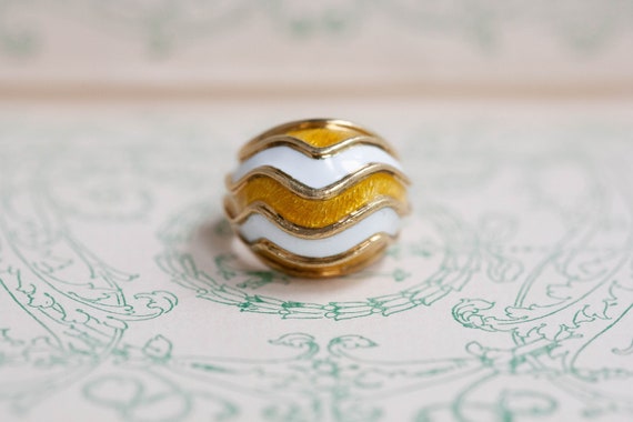 Vintage Tiffany & Co. Vintage 18k Yellow White En… - image 2