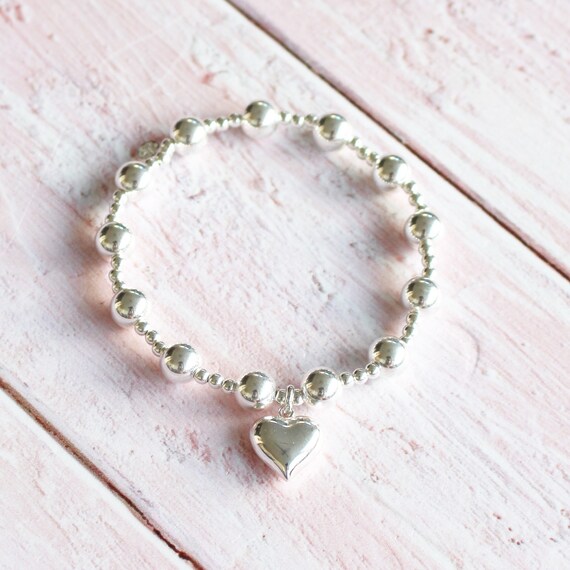 VALENTINE HEART CHARM 925 STERLING SILVER bracelet VALENTINE HEART CHARM 925 STERLING SILVER bracelet