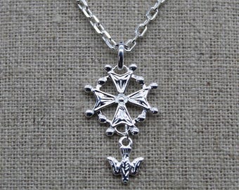 Protestant Cross Pendant, Silver Pendant, Huguenot Cross Necklace, 925 Silver Necklace, Necklace Pendant, Cross Jewelry, Religious Jewelry