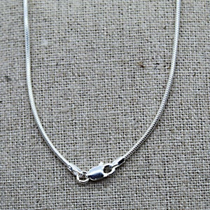 Snake Chain, Round Mesh Chain, Sterling Silver Chain, Delicate Chain, 15.74 inches Chain, 17.71 inches Chain, 19.68 inches Chain, Fine Chain image 3