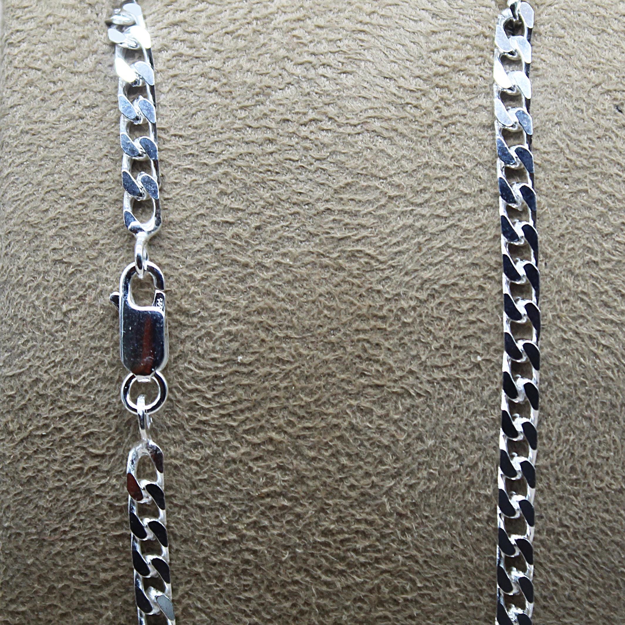 Chaîne gourmette italienne originale en argent 925 - Largeur