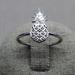 Pineapple Ring, Silver Ring Women, Fruit Ring, Food Ring, Botanical Ring, Tropical Ring, Fun Ring, Vegetable Ring, Fruit Jewelry
