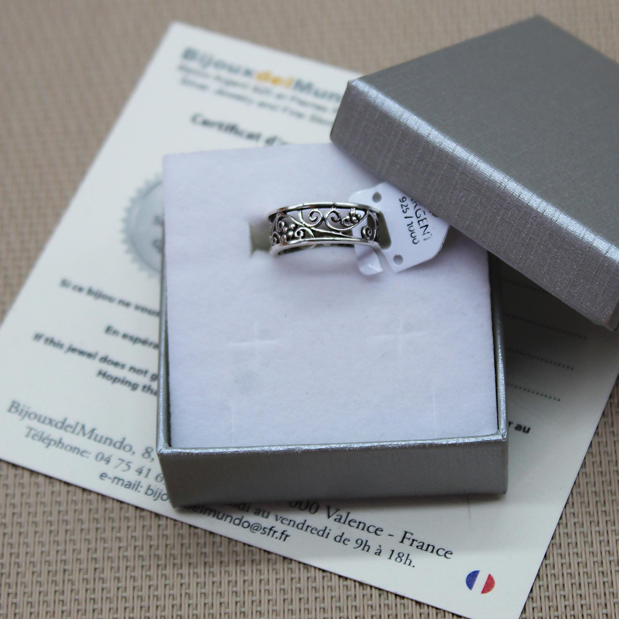 Superbe Bague Argent 925 Style Tribal Ethnique Pour Femme - Tailles 50 à 62 - Argent Massif Authentique