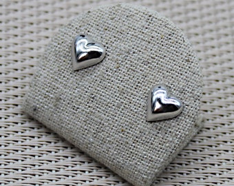 925 silver Heart earrings, earrings for women or young girls, handmade jewelry