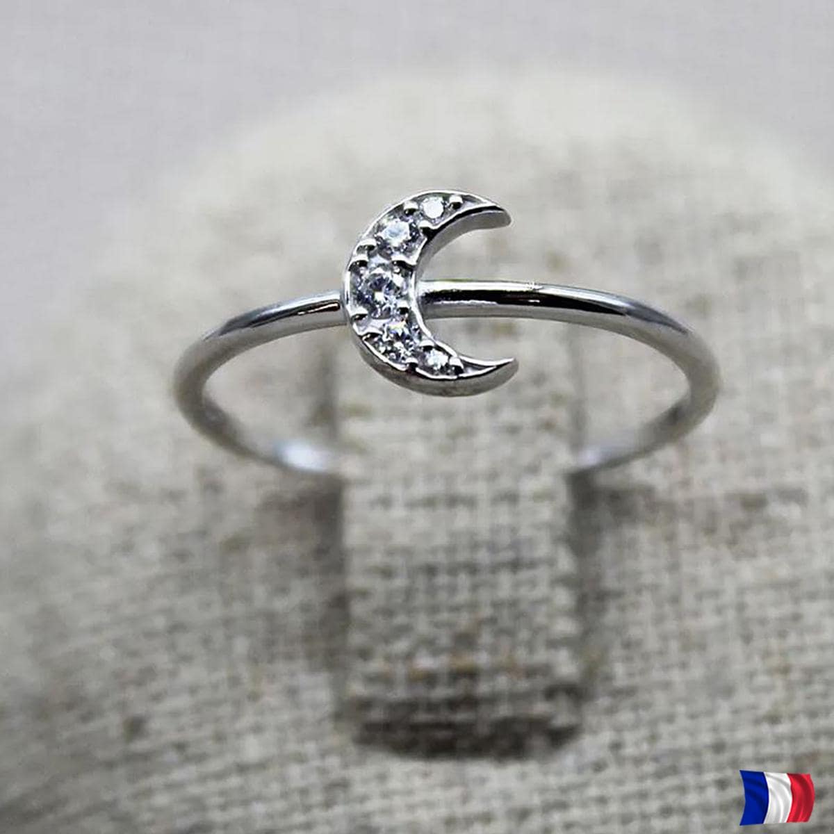 Bague En Argent 925 Avec 3 Zircons Blancs - Taille 62 - Occasion Comme Neuve