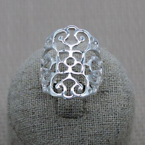 Anello in Filigrana, Anello di Pizzo, Anello Delicato, Anello Argento Sterling, Anello Traforato, Anello Boho, Regalo Compleanno