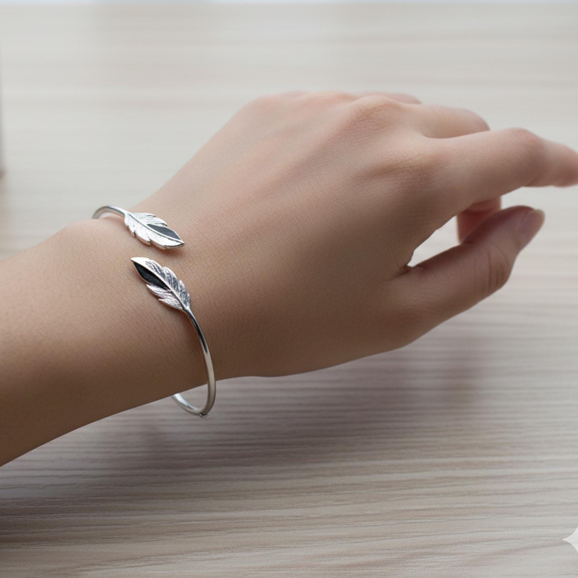 SILVER925 LEAF DESIGN BANGLE/シルバー/バングル SILVER925 LEAF DESIGN BANGLE/シルバー/バングル